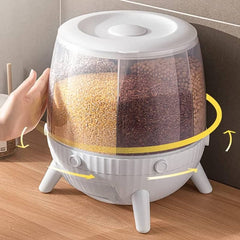 Rotating Grain Storage Container
