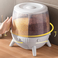 Rotating Grain Storage Container