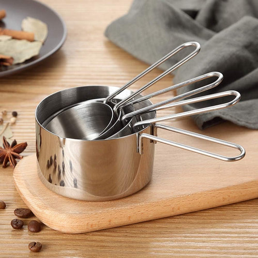 4 Pcs Stainless Steel Measuring Cup