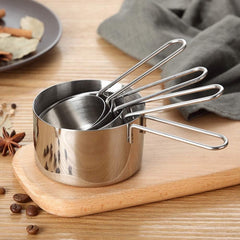 4 Pcs Stainless Steel Measuring Cup