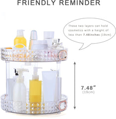 2 Layer Cosmetic Storage Organizer-White