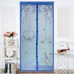 Printed Magnetic Mosquito Net -Blue