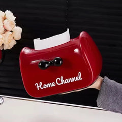 Elegant Bow Tissue Box Cover-Red