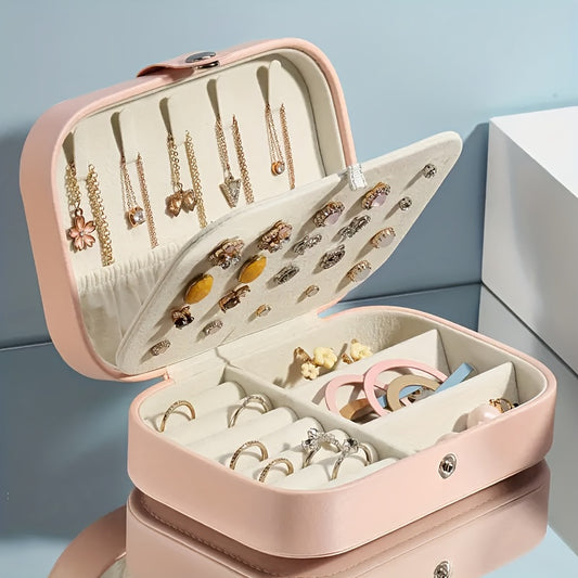 Multi-Layer Jewellery Storage Case-Pink