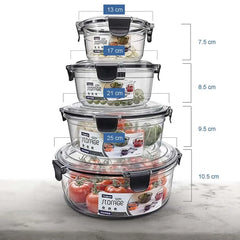4 Pc Clear food container Set