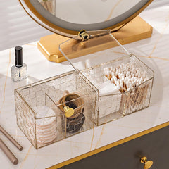 Acrylic 2 Slot Cotton Swab Holder