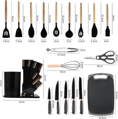 19 Pcs Kitchen Utensils Set- Dark Green