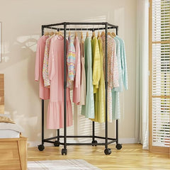 360 Rotating Hexagonal Clothes Rack