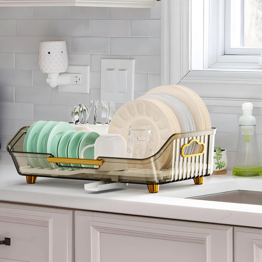 Acrylic Dish Drying Rack-Brown