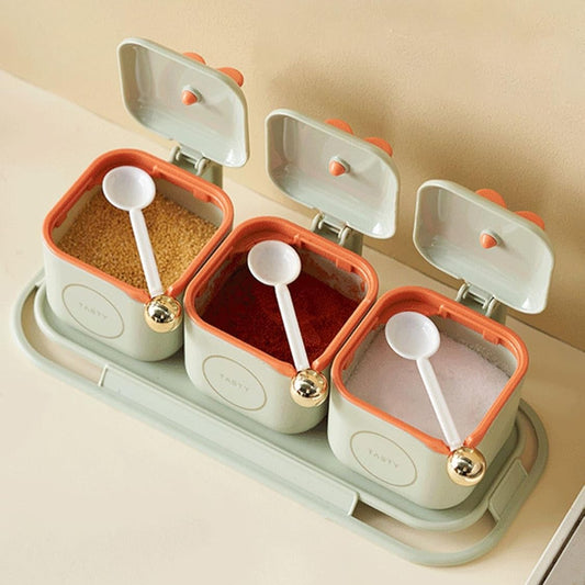 3 Pcs Seasoning Jars Spice Container