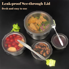 4 Pcs Stainless Steel Containers