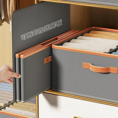 2 Partition Foldable Wardrobe Organizer-Grey