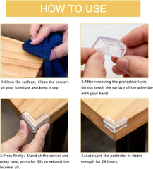 4 Pcs Furniture Corner Protectors