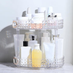 2 Layer Cosmetic Storage Organizer-White