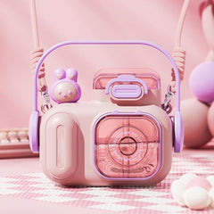 Camera Shaped Water Bottle Bounce Lid-Pink