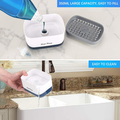 Kitchen Soap Dispenser with Sponge Holder