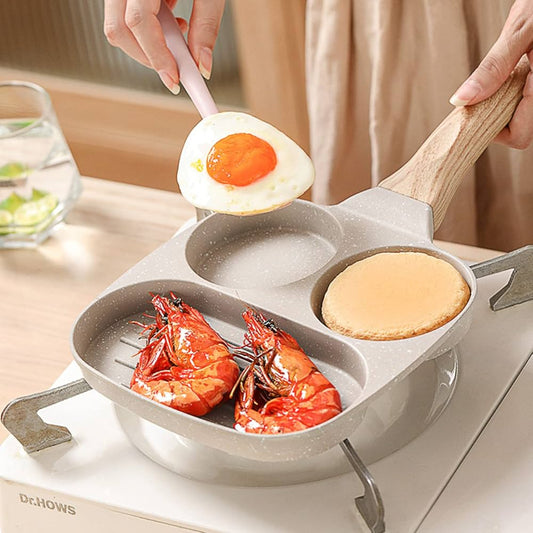 3 Slot Frying Pan Medium-Offwhite
