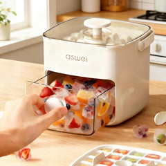 Double Layer Ice Cube Tray with Bin
