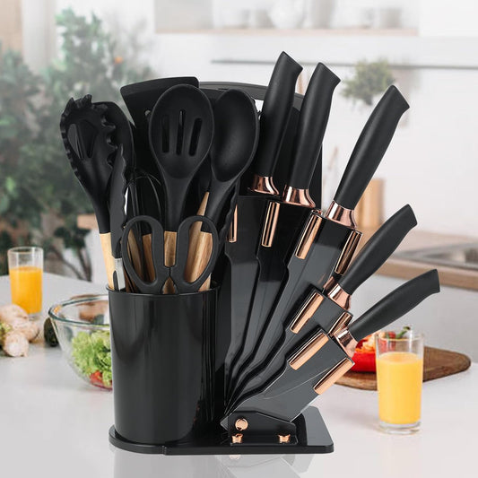 19 Pcs Kitchen Utensils Set-Black