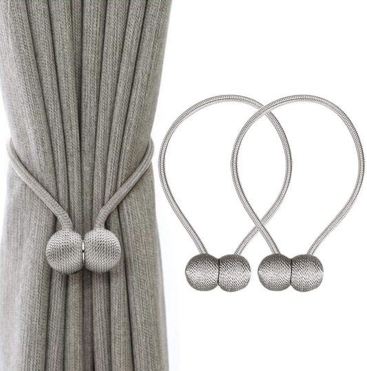 2PCS/Pair Magnetic Curtain Tiebacks (Grey)