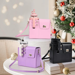 Crossbody Water Cup Storage Bag-Purple