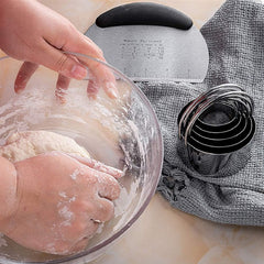 Stainless Steel Dough Scrapper (D-Shape)