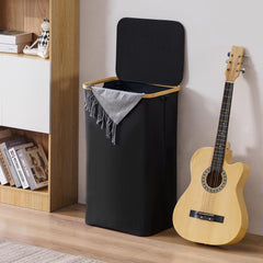 Foldable Laundry Storage Basket Black-L