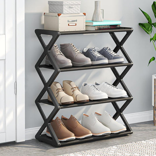 4 Layer Shoe Storage Shelf-Black