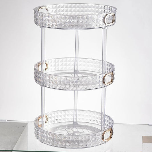 3 Layer Cosmetic Storage Organizer-White