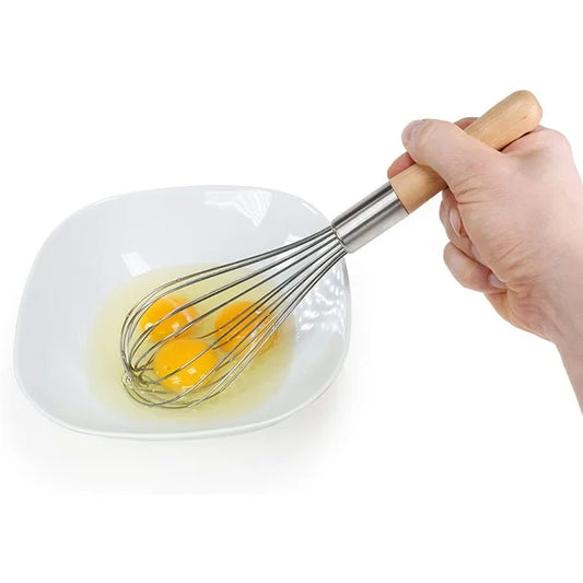 Wooden Handle Egg Whisker