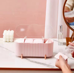 3 Slot Cotton Swab Dispenser-Pink