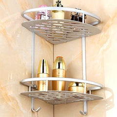 2 Layer Aluminium Bathroom Corner Rack
