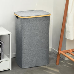 Foldable Laundry Storage Basket Grey-L