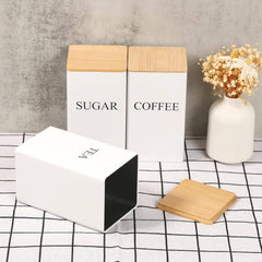 3 Pcs Metal Storage Jar Set