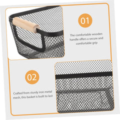 Wooden Handle Wire Basket-Small