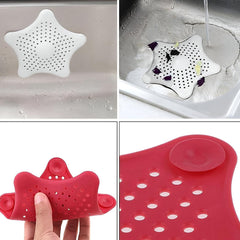 Star-Shaped Silicone Drain Set (4Pc)