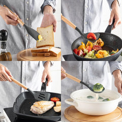 12 pcs Non-Stick Cooking Kitchen Utensils Medium-Dark Grey