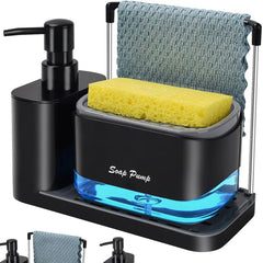 5-in-1 Kitchen Soap Dispenser Set-Black
