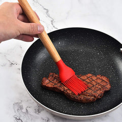Wooden Handle Silicone Oil Brush