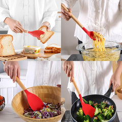 12 pcs Non-Stick Cooking Kitchen Utensils Medium-Red