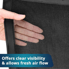 Magnetic Mosquito Net for Door Black