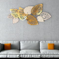 Leaf Design Metal Wall Hanging