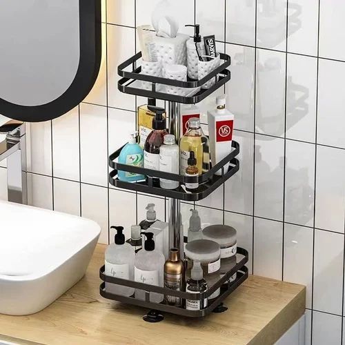 3 LAYER 360° ROTATABLE METAL STORAGE ORGANIZER(SUQARE)