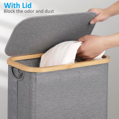 Foldable Laundry Storage Basket Grey-L