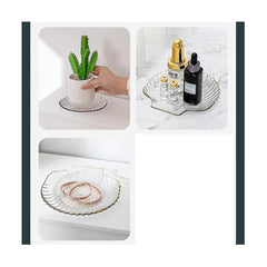 8 Pcs Gold Dessert Plates (Shell)