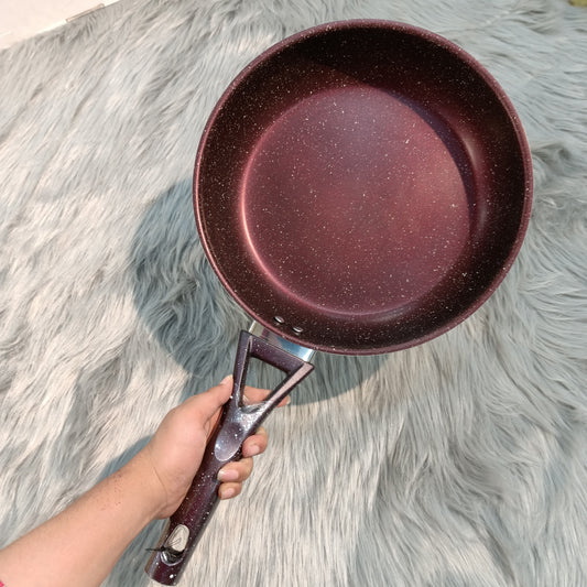 XELENT Marble Frying Pan Mehroon- 26 CM