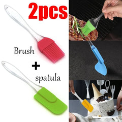 Pack Of 2 Spatula and Oil Brush -S