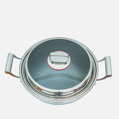 Double Handle Laser Coating Wok 38cm
