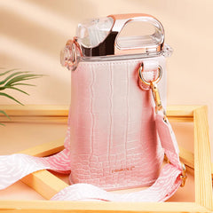 Elegant Water Bottle with Pouch-Pink