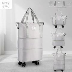 Expandable Duffel Bag with Rolling Wheels